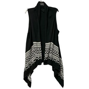 Lauren Ralph Lauren Women’s Black Sleeveless Open Cardigan Sweater Size S/M